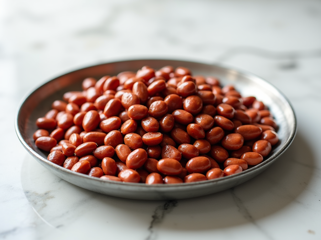 Raw and cooked adzuki beans